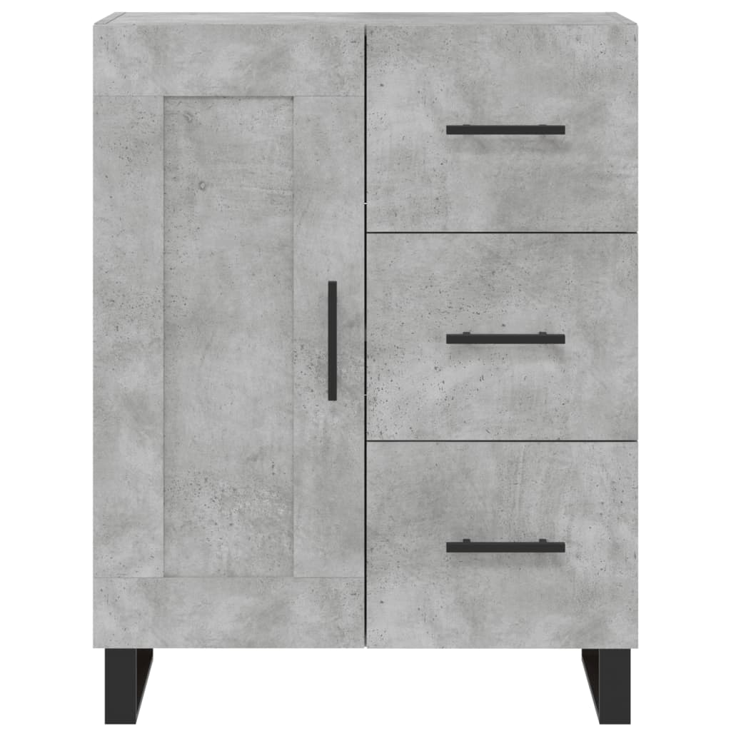 Highboard Concrete Grey 69.5x34x180 cm Engineered Wood