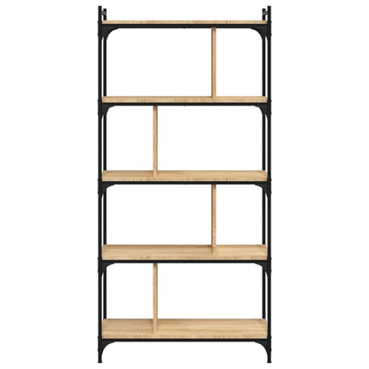 Bookcase 5-Tier Sonoma Oak 76x32x158 cm Engineered Wood