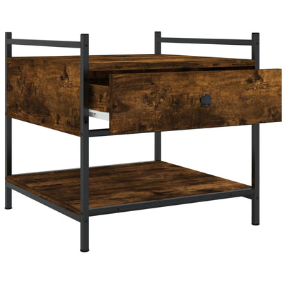 Coffee Table Smoked Oak 50x50x50 cm Engineered Wood