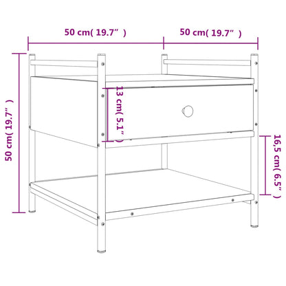 Coffee Table Grey Sonoma 50x50x50 cm Engineered Wood