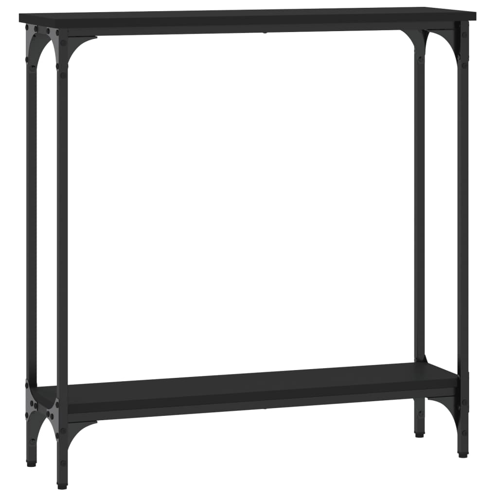 Console Table Black 75x22.5x75 cm Engineered Wood