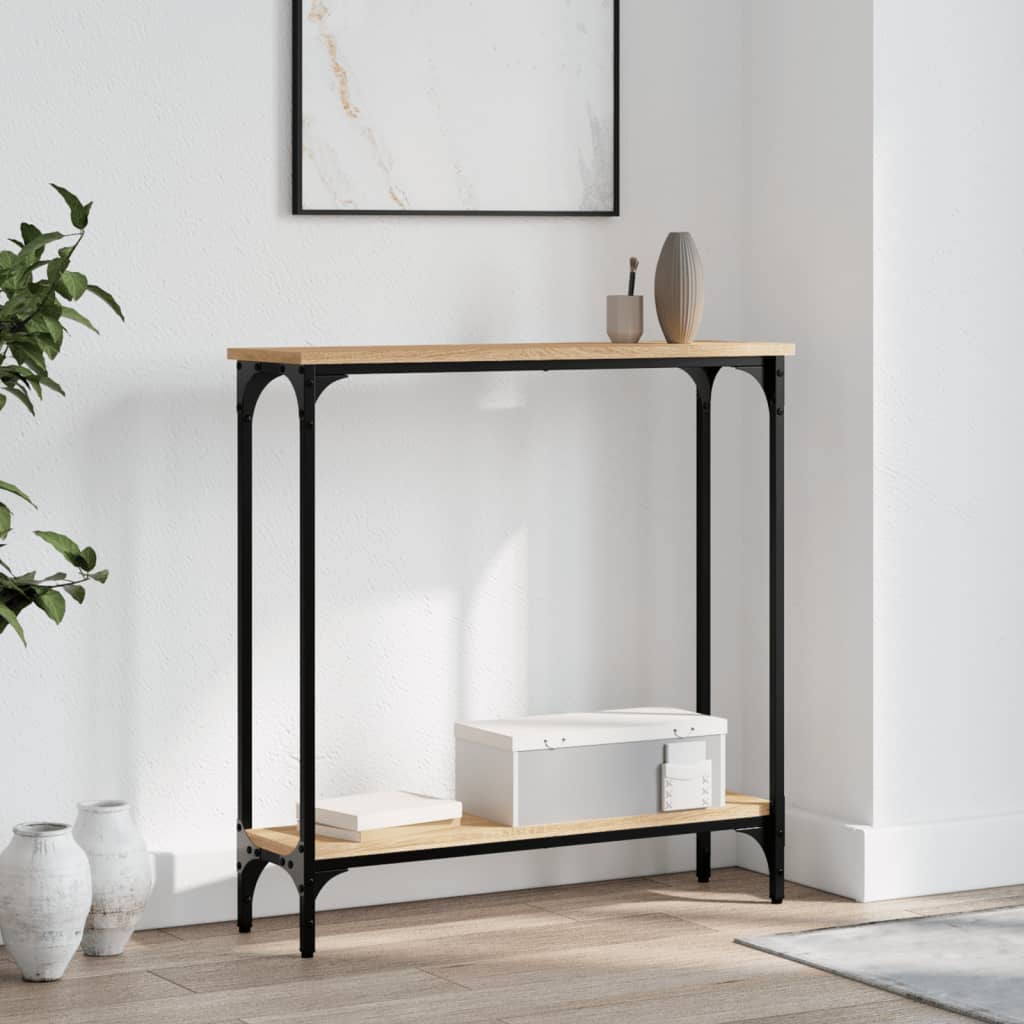 Console Table Sonoma Oak 75x22.5x75 cm Engineered Wood