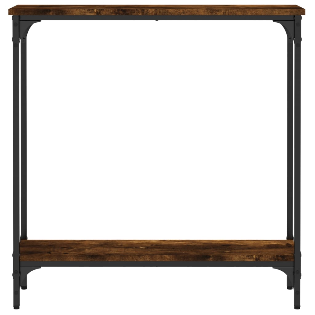 Console Table Smoked Oak 75x22.5x75 cm Engineered Wood