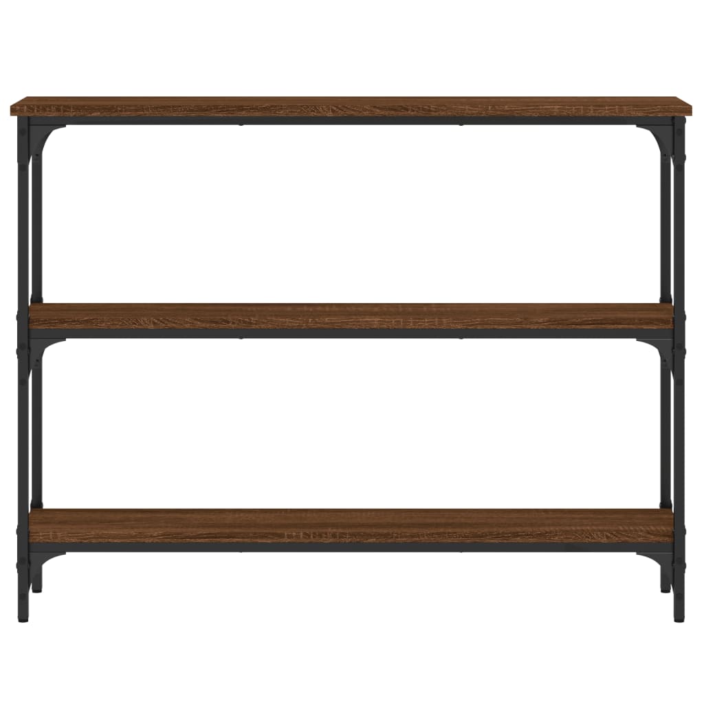 Console Table Brown Oak 100x22.5x75 cm Engineered Wood