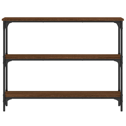 Console Table Brown Oak 100x22.5x75 cm Engineered Wood