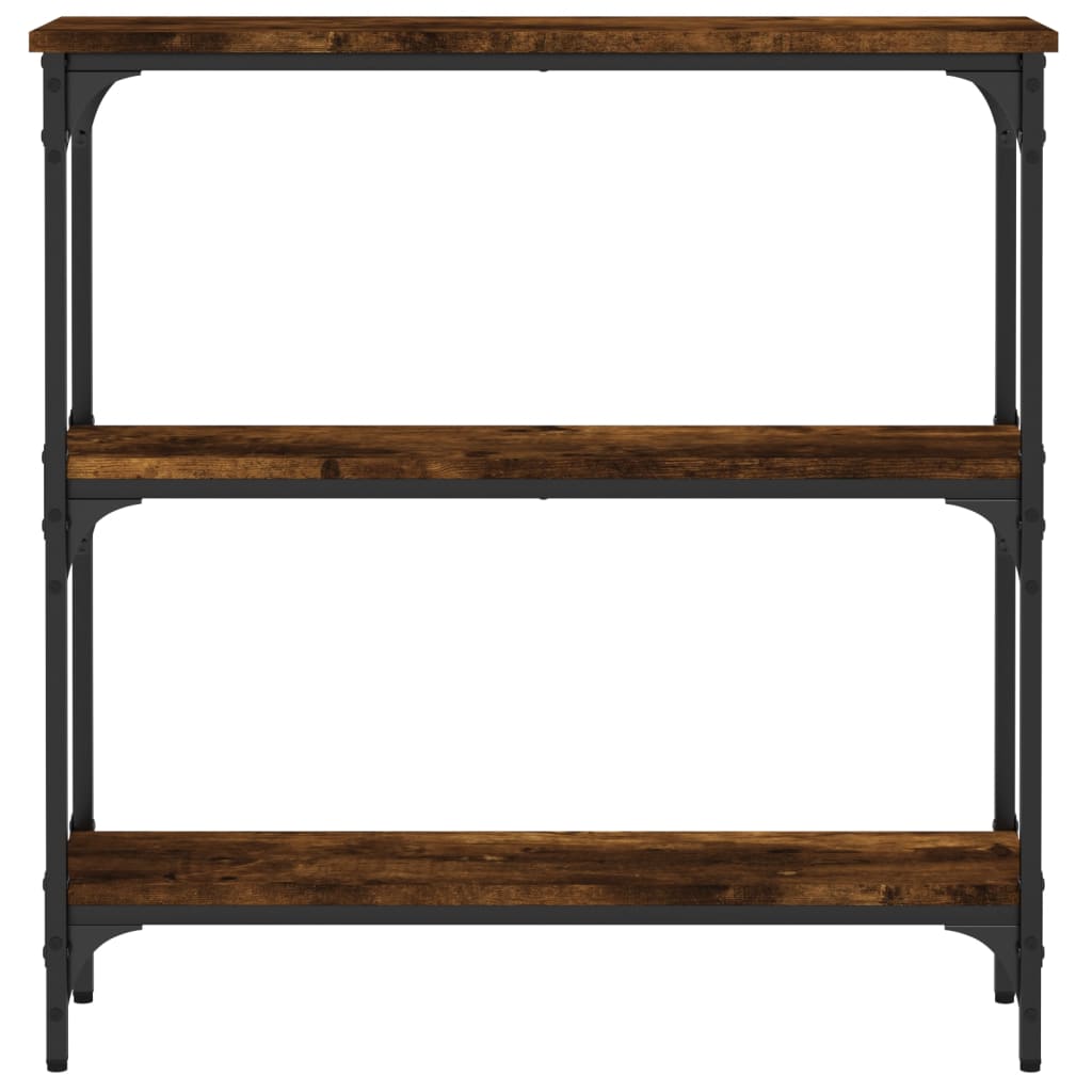 Console Table Smoked Oak 75x22.5x75 cm Engineered Wood