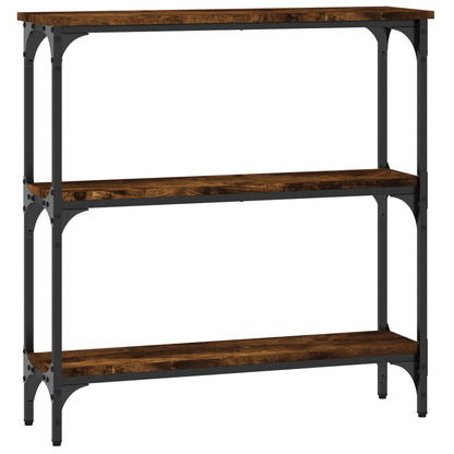 Console Table Smoked Oak 75x22.5x75 cm Engineered Wood