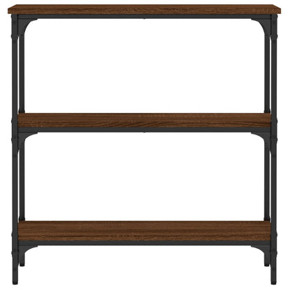 Console Table Brown Oak 75x22.5x75 cm Engineered Wood