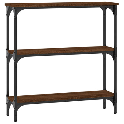 Console Table Brown Oak 75x22.5x75 cm Engineered Wood