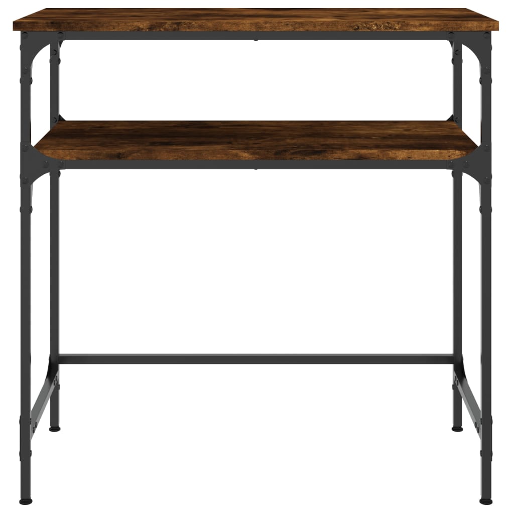 Console Table Smoked Oak 75x35.5x75 cm Engineered Wood