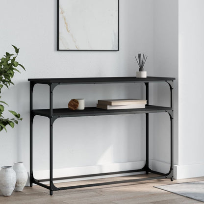 Console Table Black 100x35.5x75 cm Engineered Wood