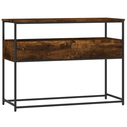 Console Table Smoked Oak 100x40x75 cm Engineered Wood