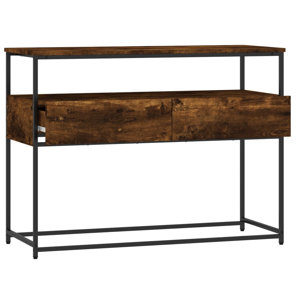 Console Table Smoked Oak 100x40x75 cm Engineered Wood