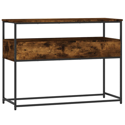 Console Table Smoked Oak 100x40x75 cm Engineered Wood