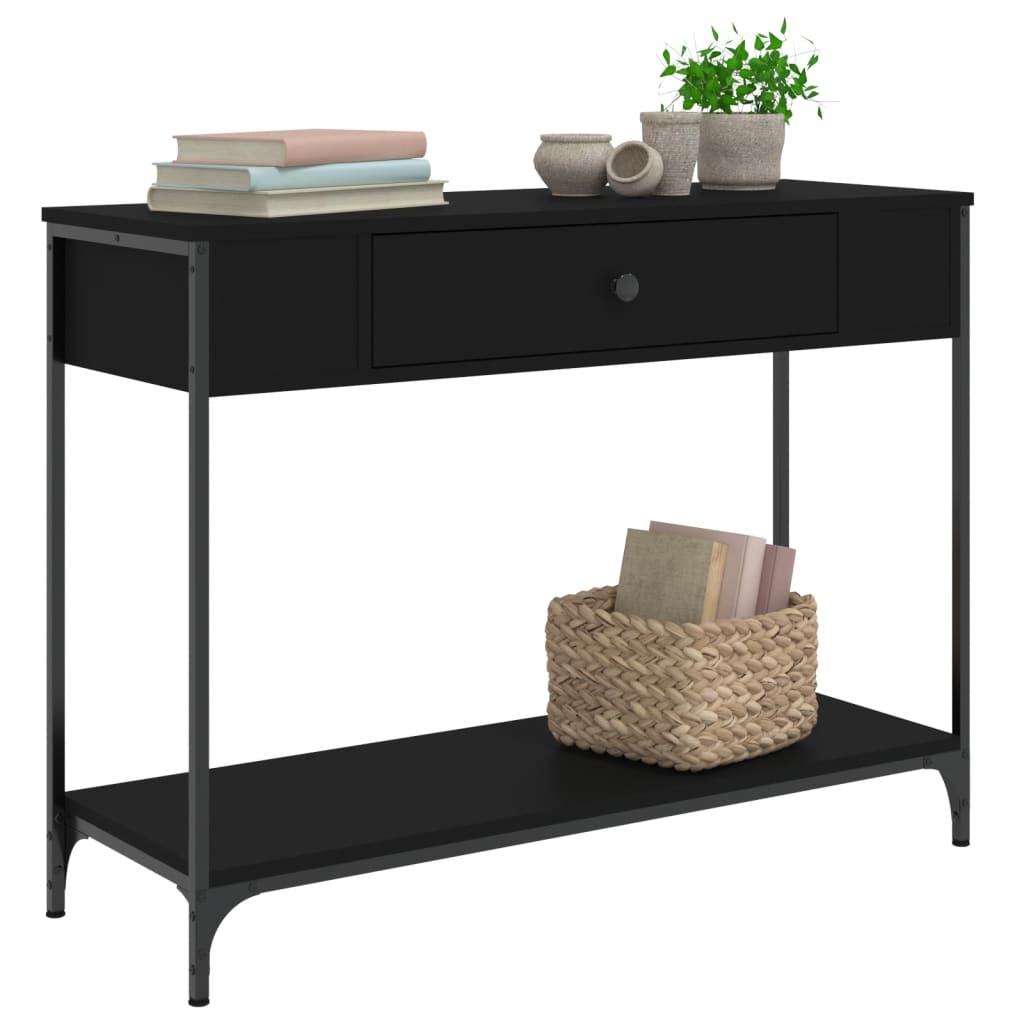 Console Table Black 100x34.5x75 cm Engineered Wood