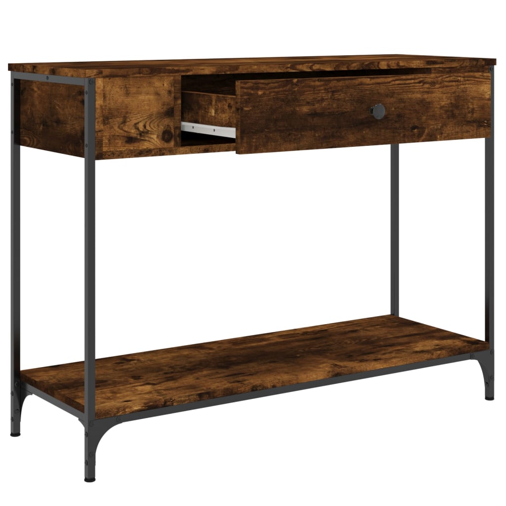 Console Table Smoked Oak 100x34.5x75 cm Engineered Wood