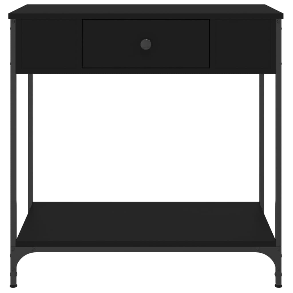 Console Table Black 75x34.5x75 cm Engineered Wood