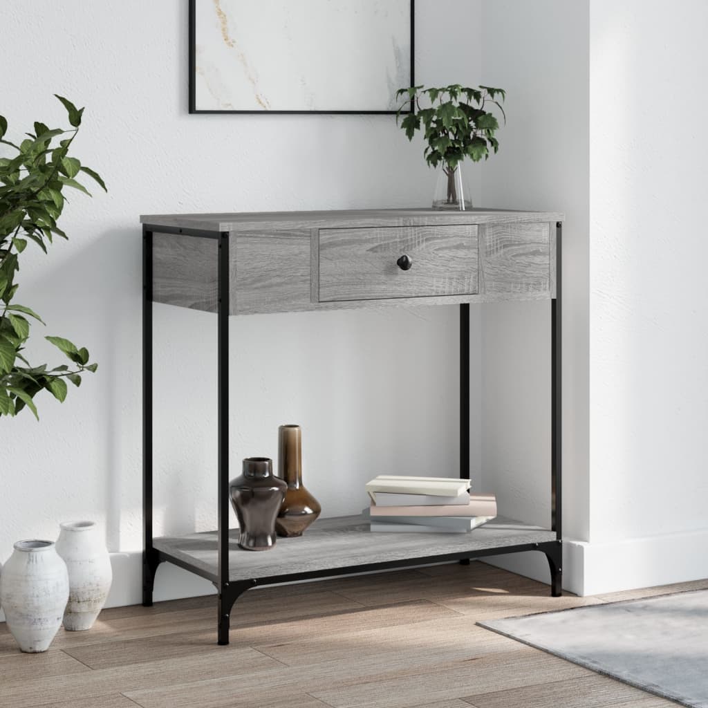 Console Table Grey Sonoma 75x34.5x75 cm Engineered Wood