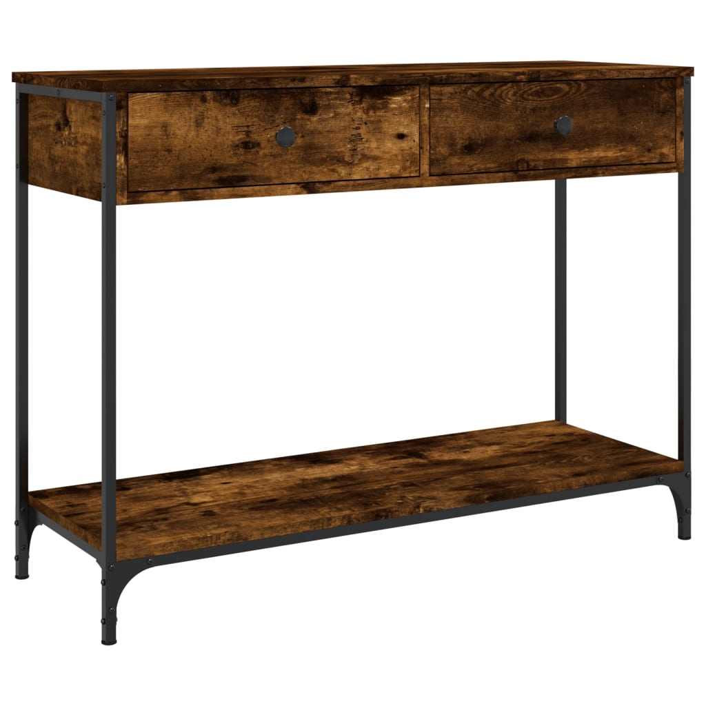 Console Table Smoked Oak 100x34.5x75 cm Engineered Wood