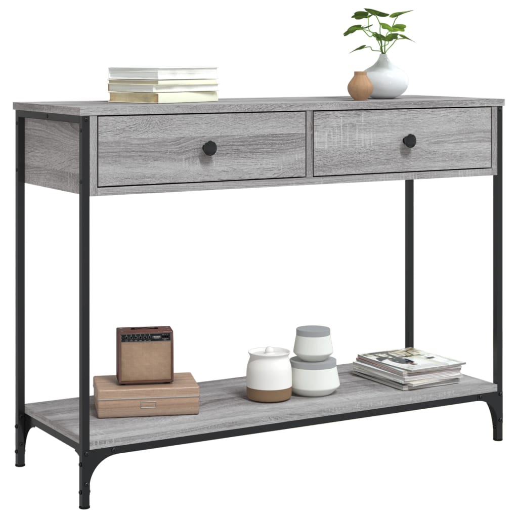 Console Table Grey Sonoma 100x34.5x75 cm Engineered Wood