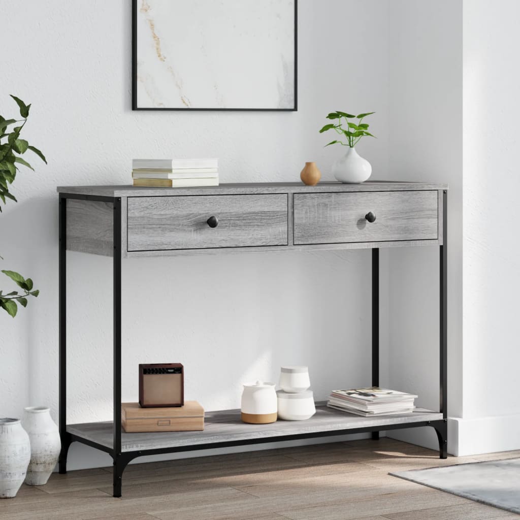 Console Table Grey Sonoma 100x34.5x75 cm Engineered Wood