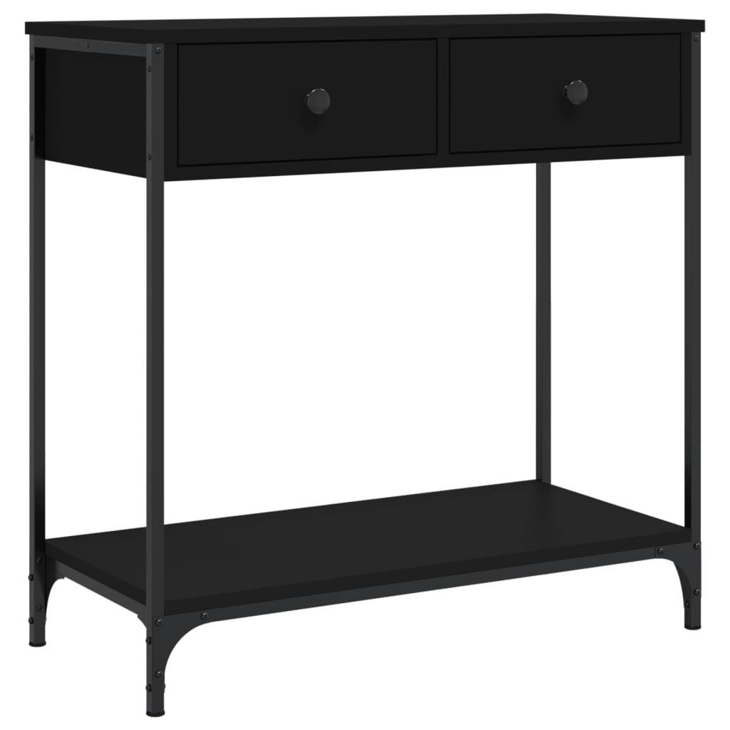 Console Table Black 75x34.5x75 cm Engineered Wood