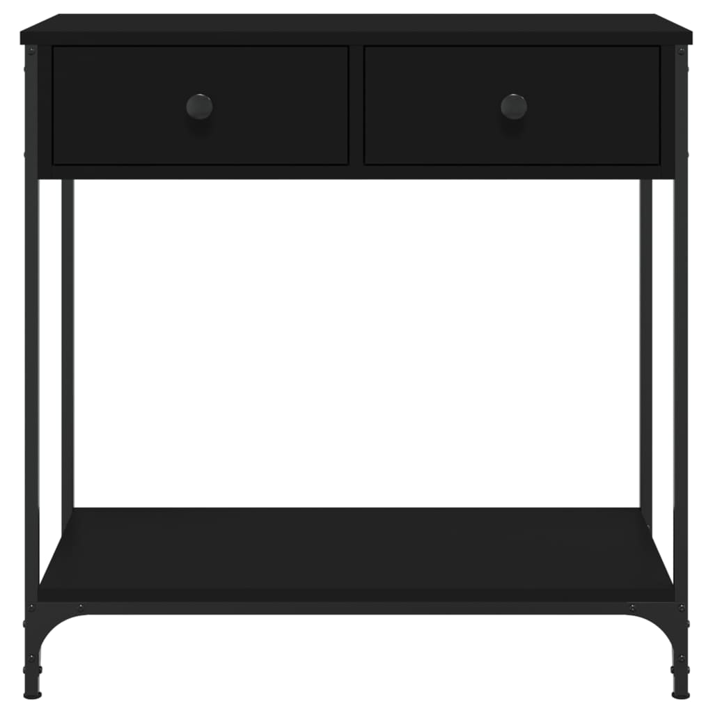 Console Table Black 75x34.5x75 cm Engineered Wood