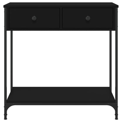 Console Table Black 75x34.5x75 cm Engineered Wood