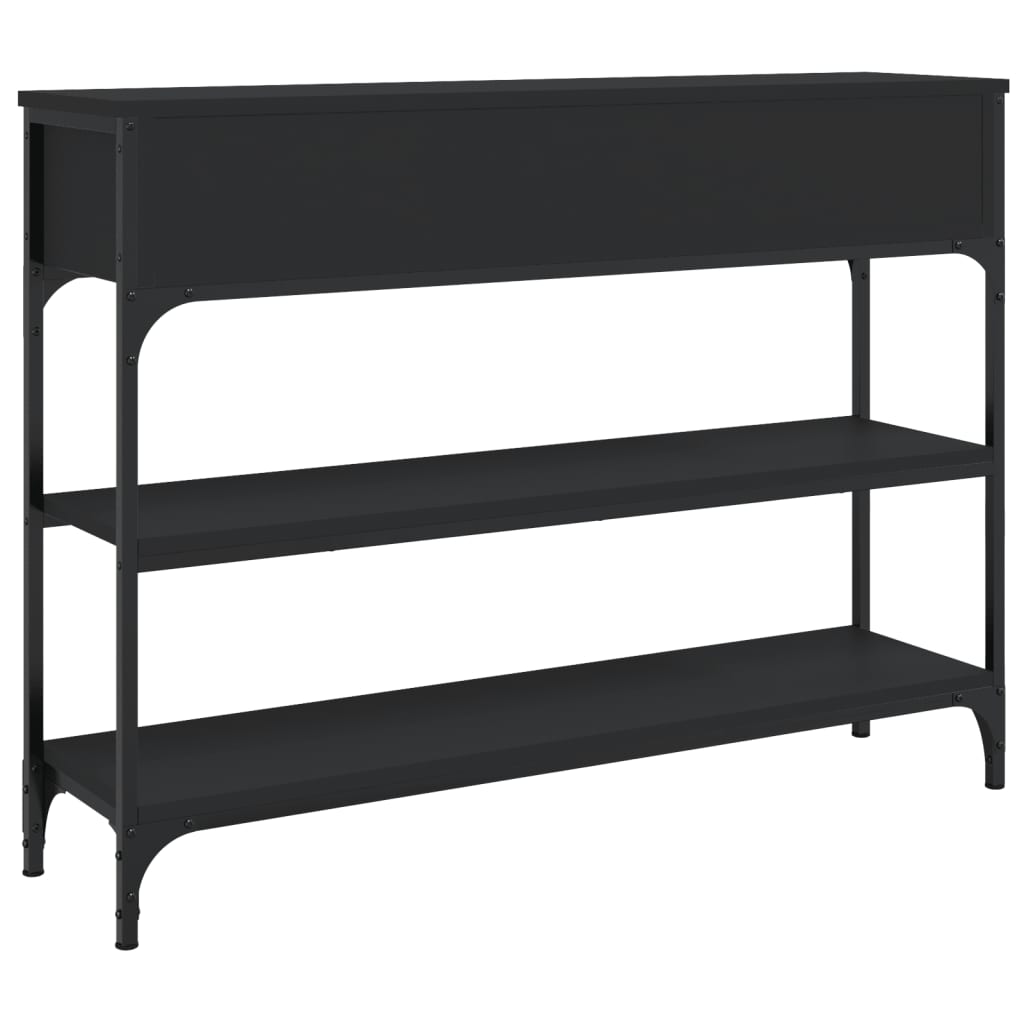 Console Table Black 100x25x75 cm Engineered Wood