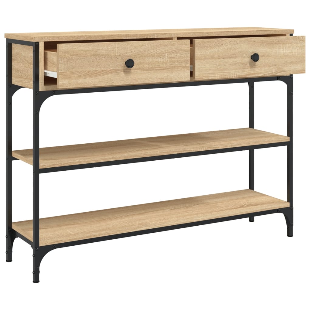 Console Table Sonoma Oak 100x25x75 cm Engineered Wood