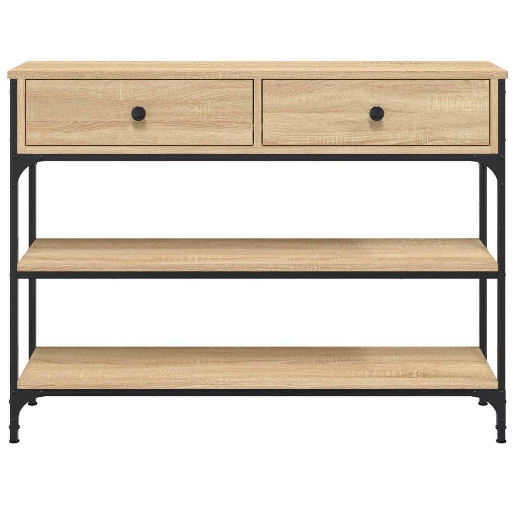 Console Table Sonoma Oak 100x25x75 cm Engineered Wood