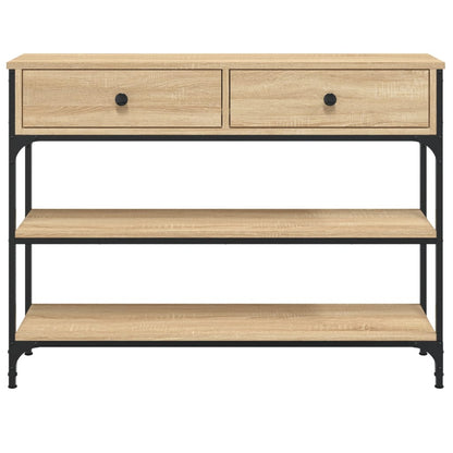 Console Table Sonoma Oak 100x25x75 cm Engineered Wood