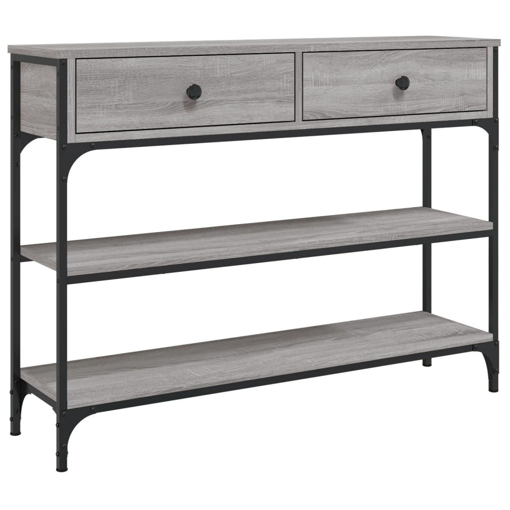 Console Table Grey Sonoma 100x25x75 cm Engineered Wood