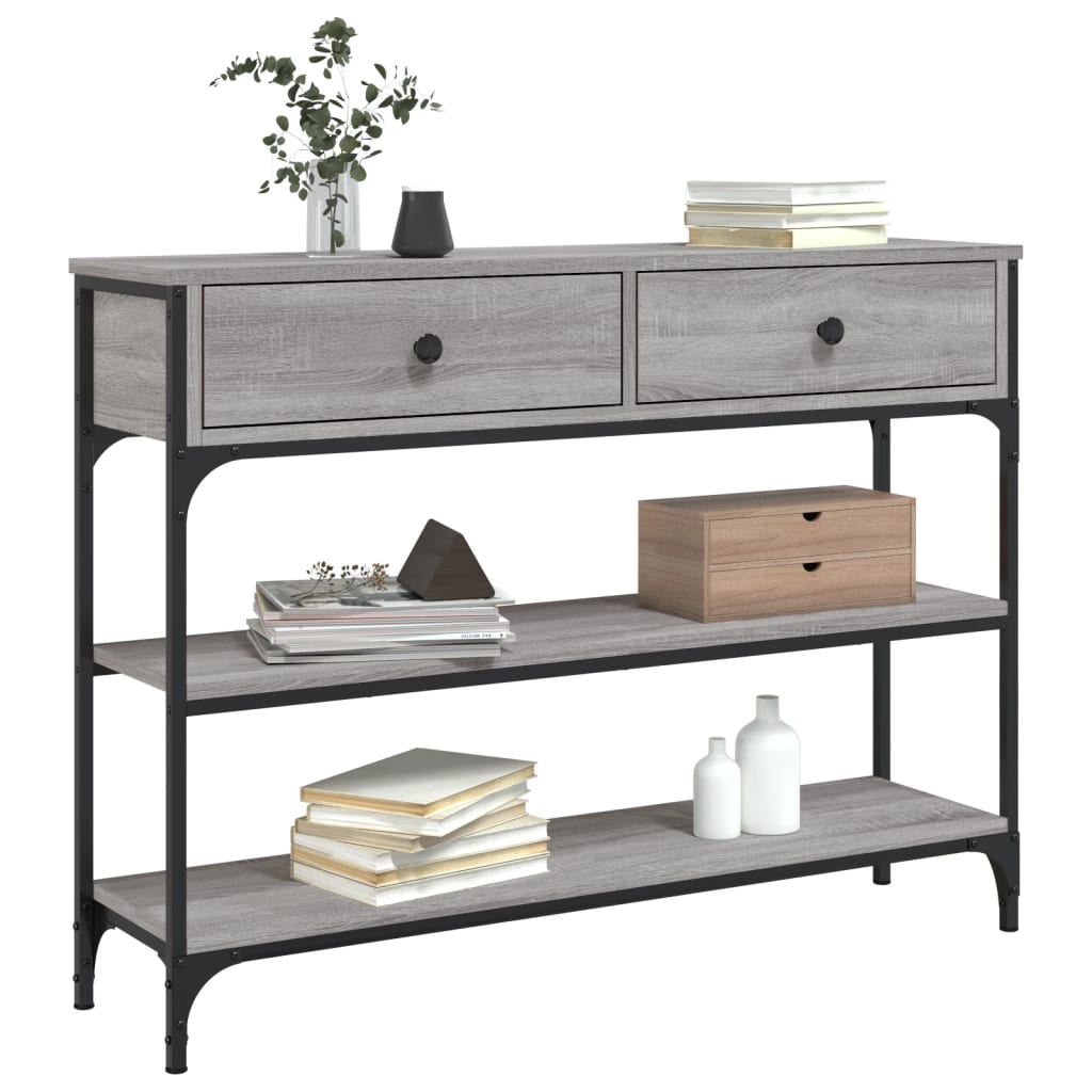 Console Table Grey Sonoma 100x25x75 cm Engineered Wood