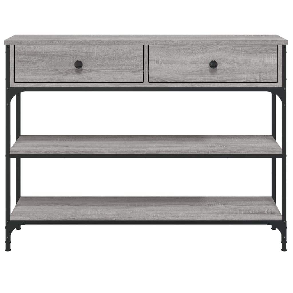 Console Table Grey Sonoma 100x25x75 cm Engineered Wood