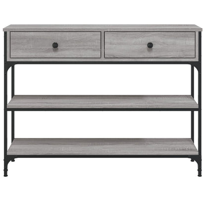 Console Table Grey Sonoma 100x25x75 cm Engineered Wood