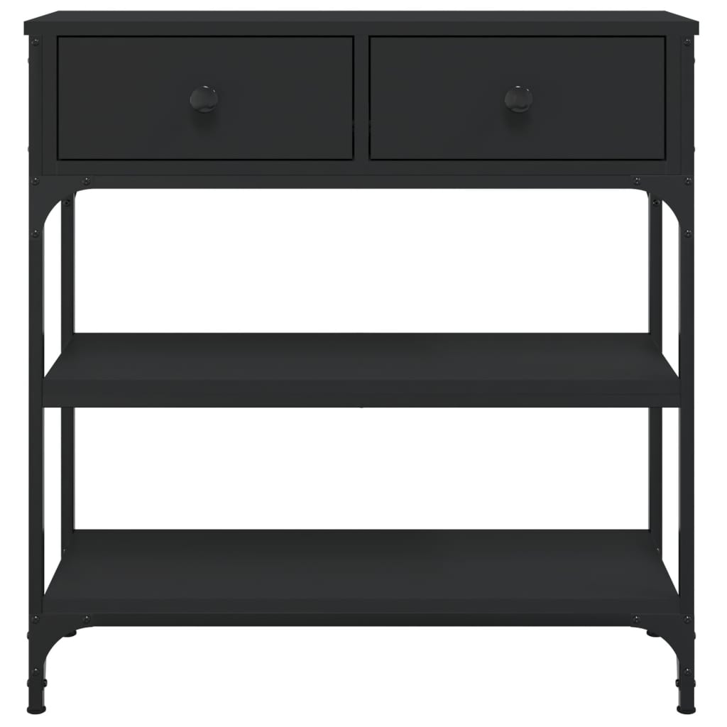 Console Table Black 72.5x25x75 cm Engineered Wood