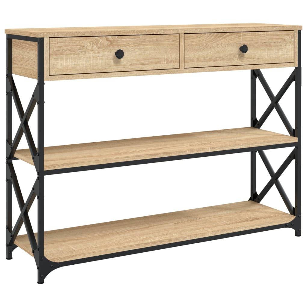 Console Table Sonoma Oak 100x28x75 cm Engineered Wood