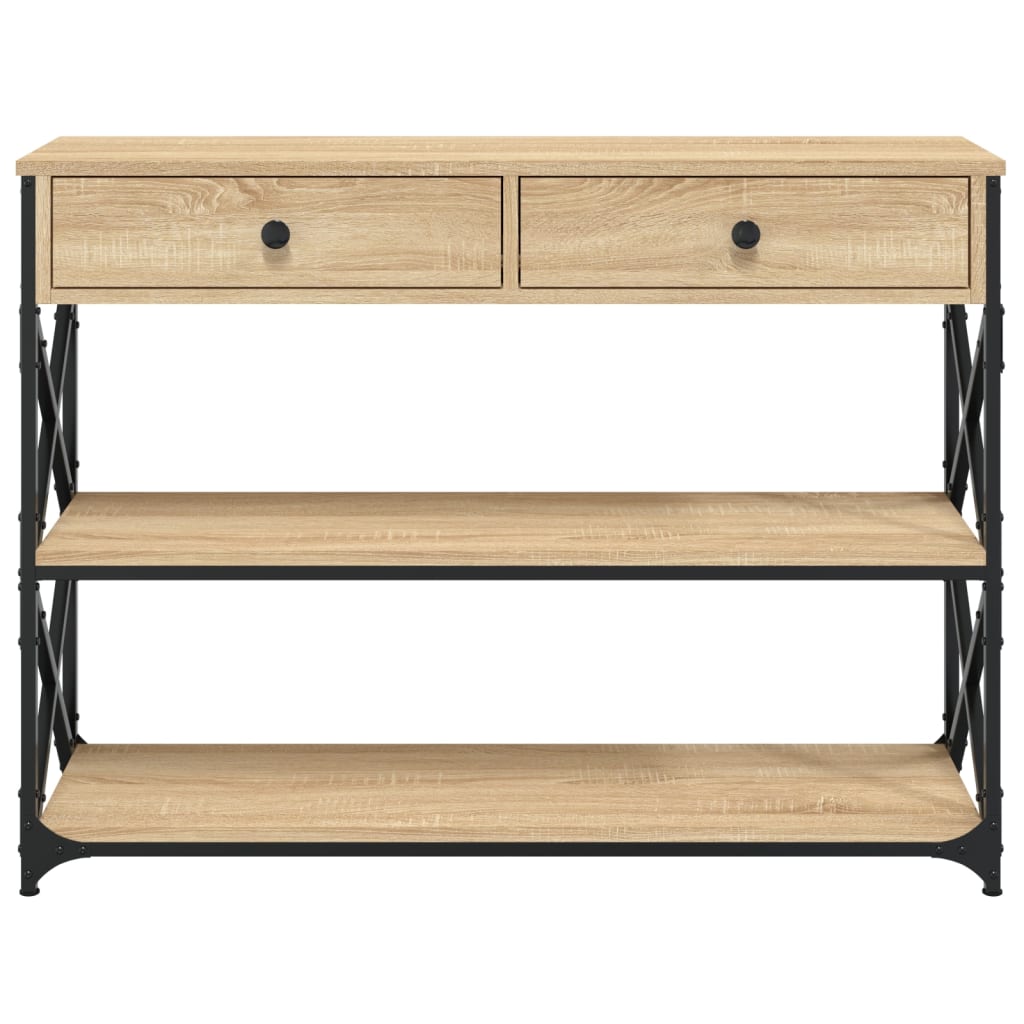 Console Table Sonoma Oak 100x28x75 cm Engineered Wood