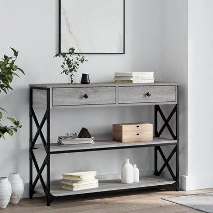 Console Table Grey Sonoma 100x28x75 cm Engineered Wood