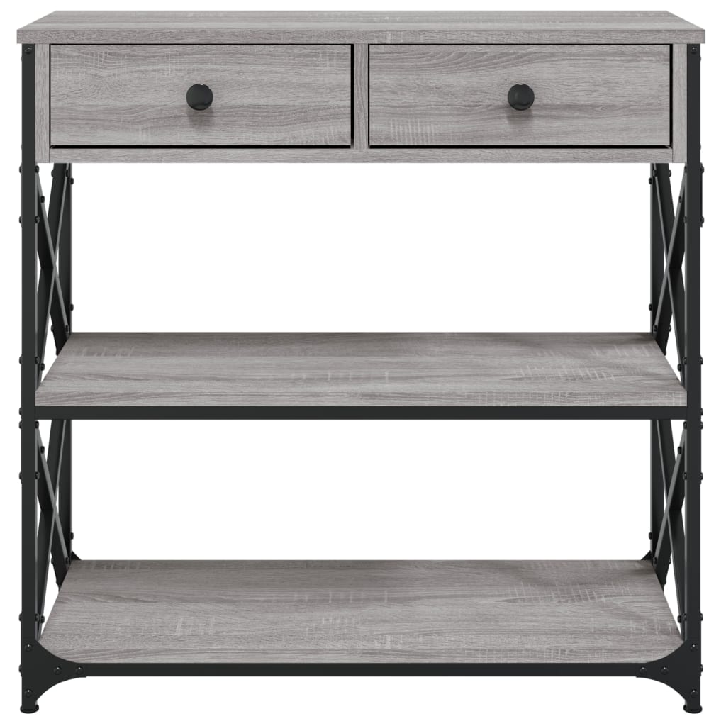 Console Table Grey Sonoma 75x28x75 cm Engineered Wood