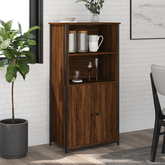 Highboard Brown Oak 62x36x121.5 cm Engineered Wood