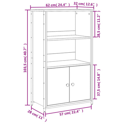 Highboard Grey Sonoma 62x32x103.5 cm Engineered Wood