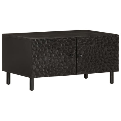 Coffee Table Black 80x50x40 cm Solid Wood Mango