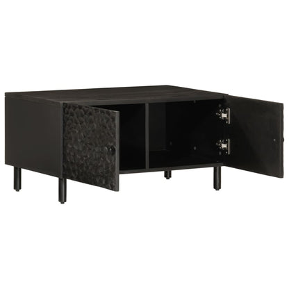 Coffee Table Black 80x50x40 cm Solid Wood Mango