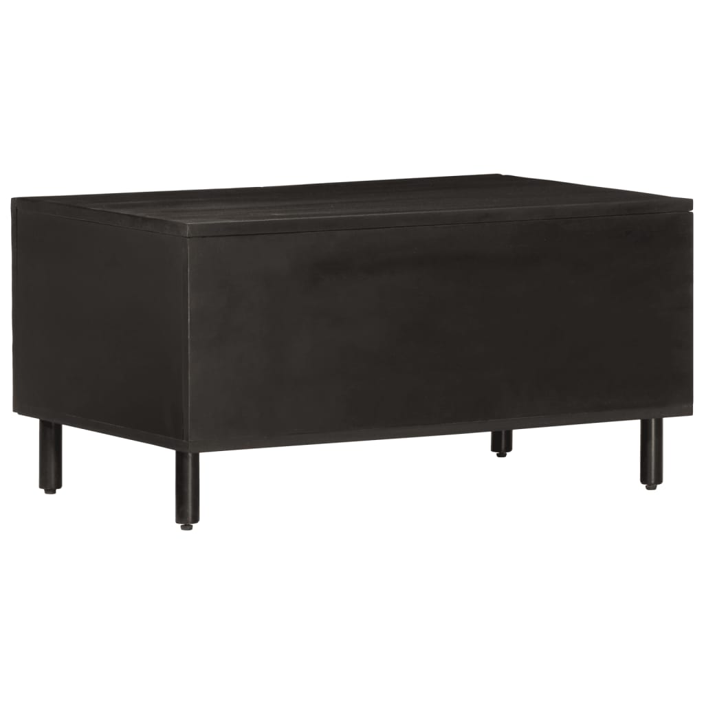 Coffee Table Black 80x50x40 cm Solid Wood Mango