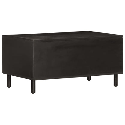 Coffee Table Black 80x50x40 cm Solid Wood Mango