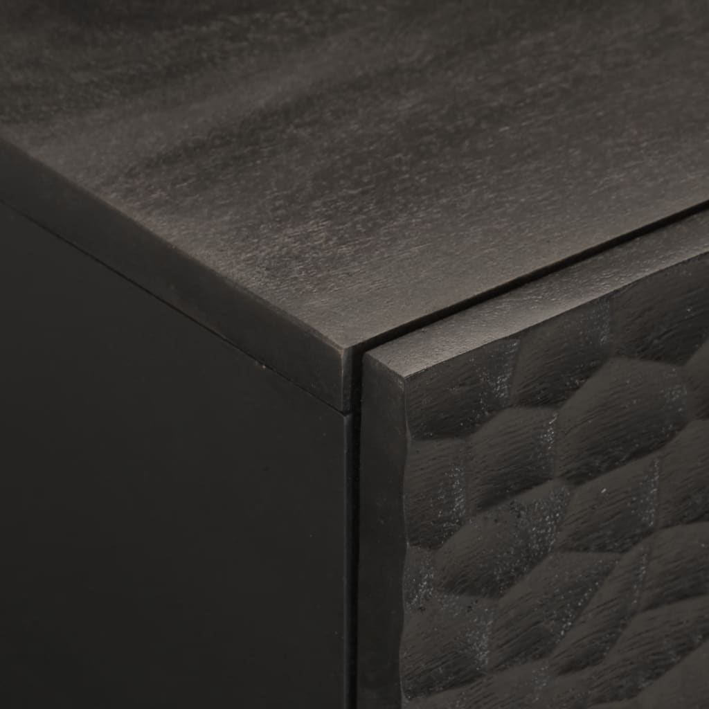 Coffee Table Black 80x50x40 cm Solid Wood Mango