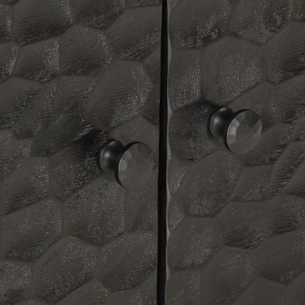 Coffee Table Black 80x50x40 cm Solid Wood Mango