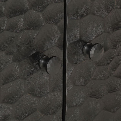 Coffee Table Black 80x50x40 cm Solid Wood Mango